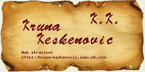 Kruna Keskenović vizit kartica